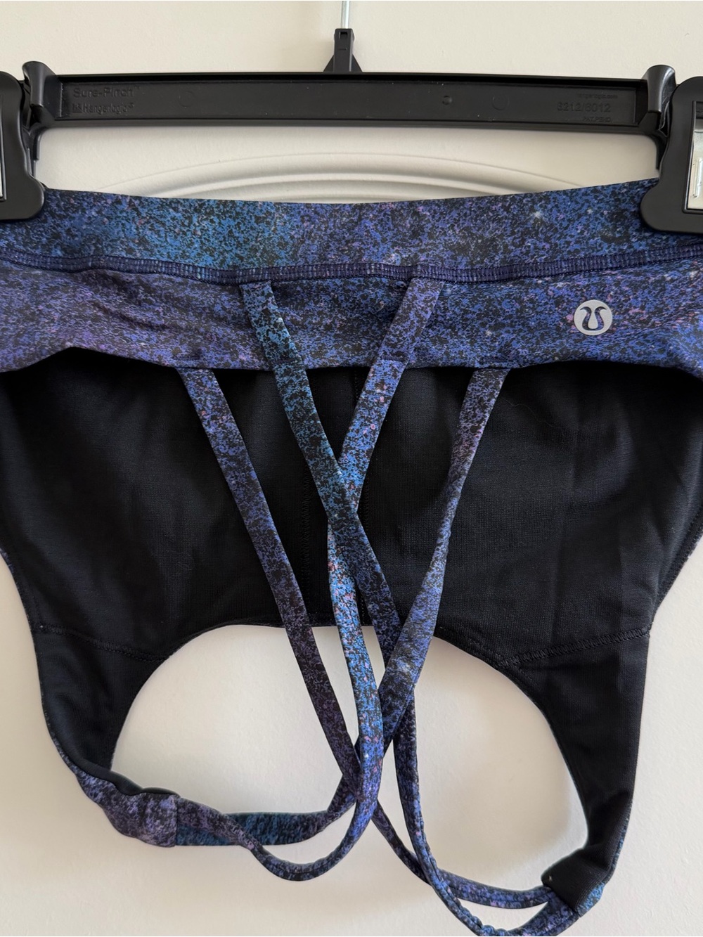 lululemon athletica Black and Purple Blue Pattern Energy Sports Bra Nulux